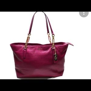 Coach purse gently used dark pink almost purple